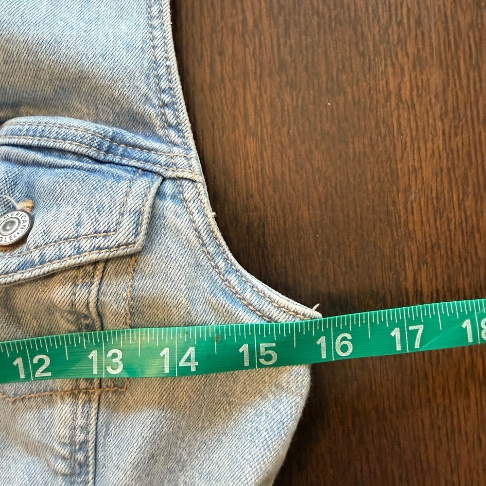 American Eagle Outfitters Light Blue Denim Jacket cotton blend - Picture 6 of 7